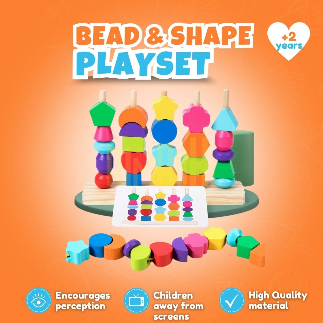 Montessori Magic: Bead & Shape Playset