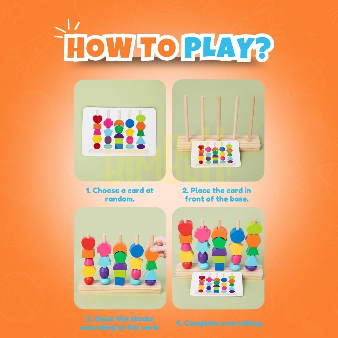 Montessori Magic: Bead & Shape Playset